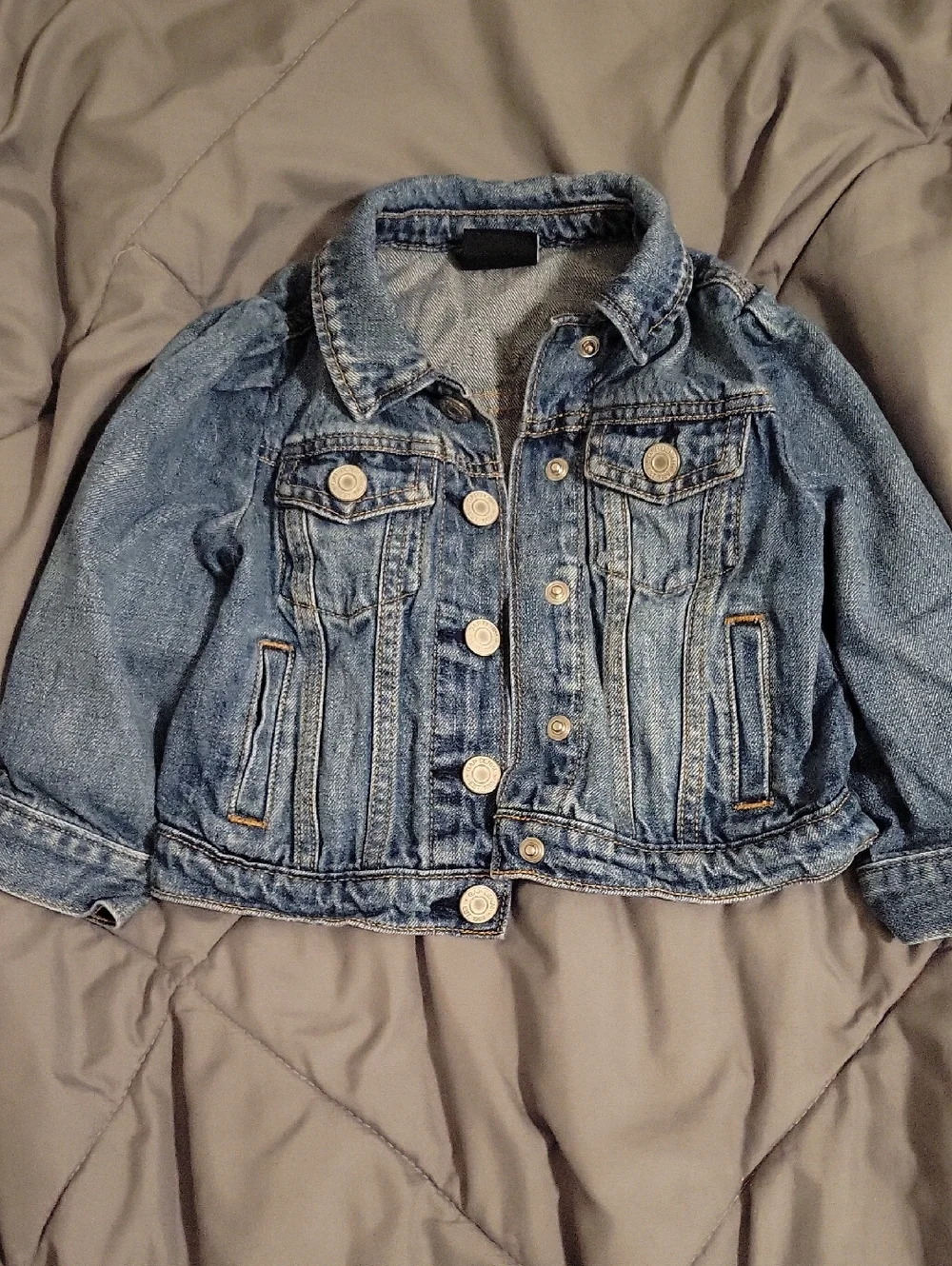 Disney Girls Light Blue Denim Jacket with Minnie Patch